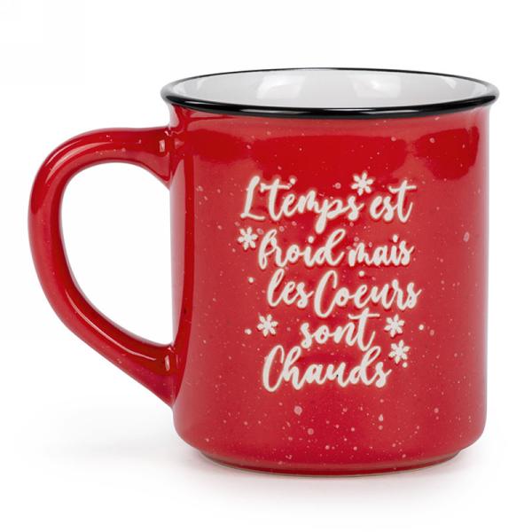 Tasse L'Temps Est Froid Mais Les Coeurs Sont Chauds