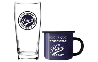 Duo Verre Et Tasse Papa Collection Chantal Lacroix