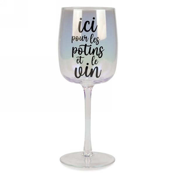 Verre De Vin Ici Pour Le Vin Et Les Potins
