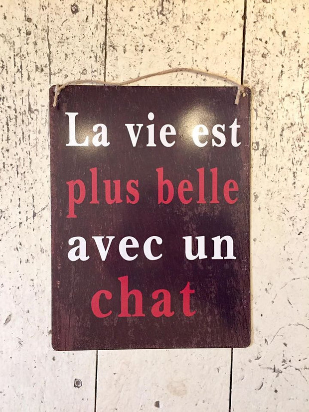 Affiche La Vie Est Plus Belle Avec Un Chat