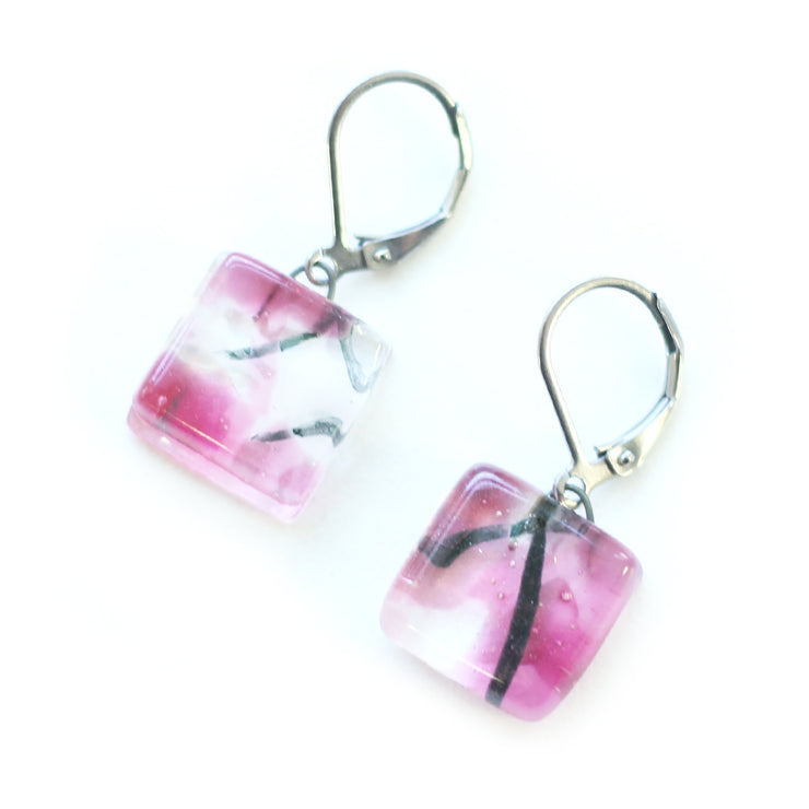 Boucle D'Oreilles Créart Motifs Rose