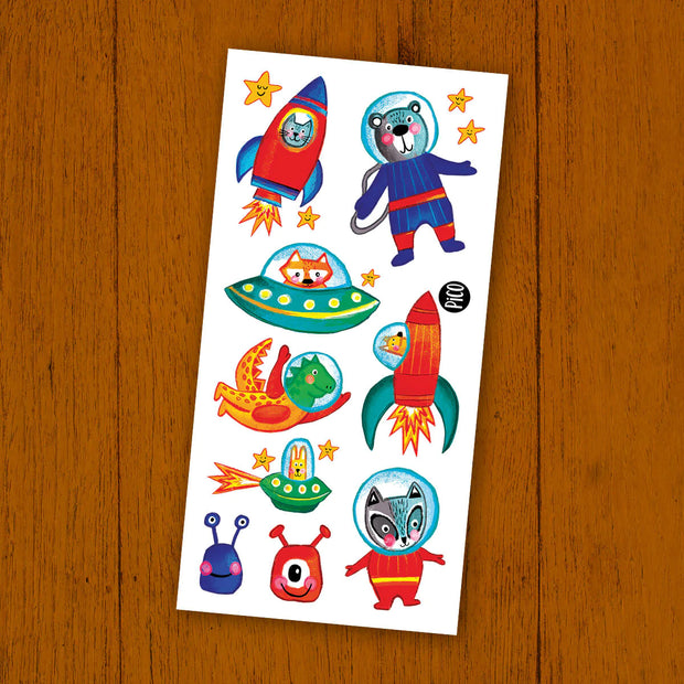 Tatouages Temporaires Animaux Astronautes