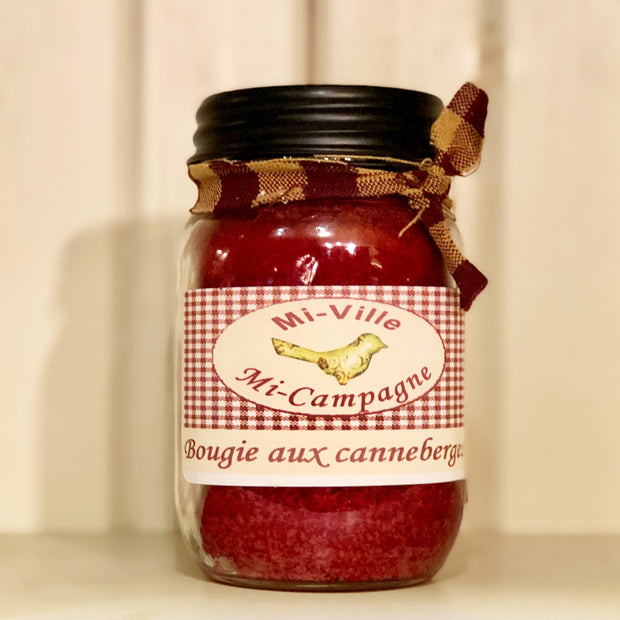 Bougie aux canneberges ( ou autres fragrances)