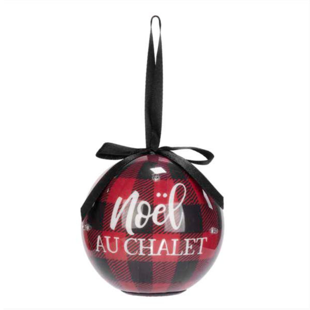 Boule lumineuse Noël au chalet