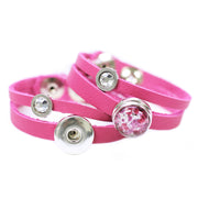 Bracelet de cuir pour pastilles interchangeables