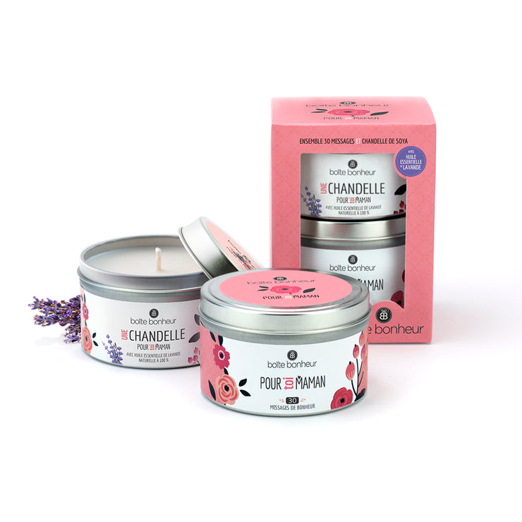 Coffret Boite Bonheur Et Chandelle Pour Toi Maman