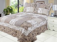 Gardenia Courtepointe Double/Queen 90x90 et autres formats