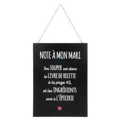 Affiche Note à mon mari
