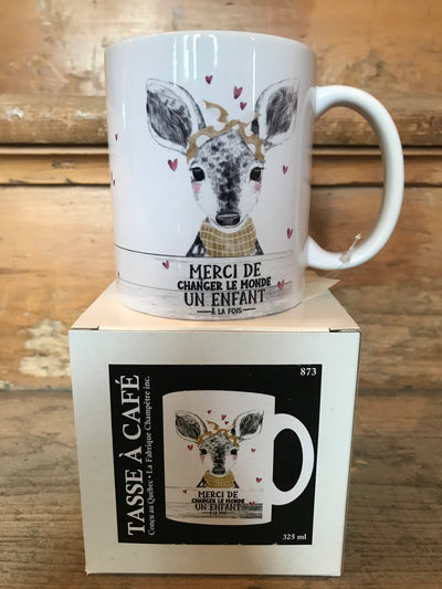 Tasse merci de changer le monde un enfant à la fois