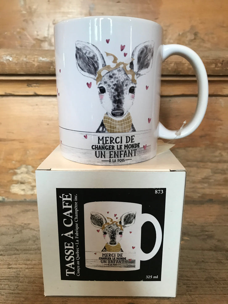 Tasse merci de changer le monde un enfant à la fois