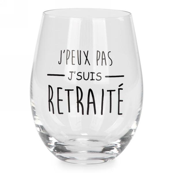 Verre vin J'peux pas j'suis retraité