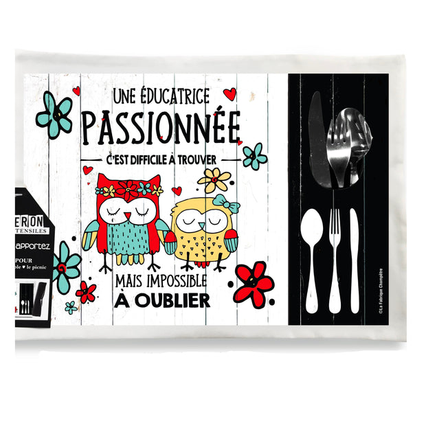 Napperon Une éducatrice passionnée