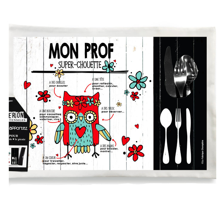 Napperon Mon prof super-chouette