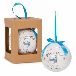 Boule lumineuse Premier Noël Bleu