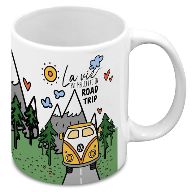 Tasse La vie est meilleure en road trip