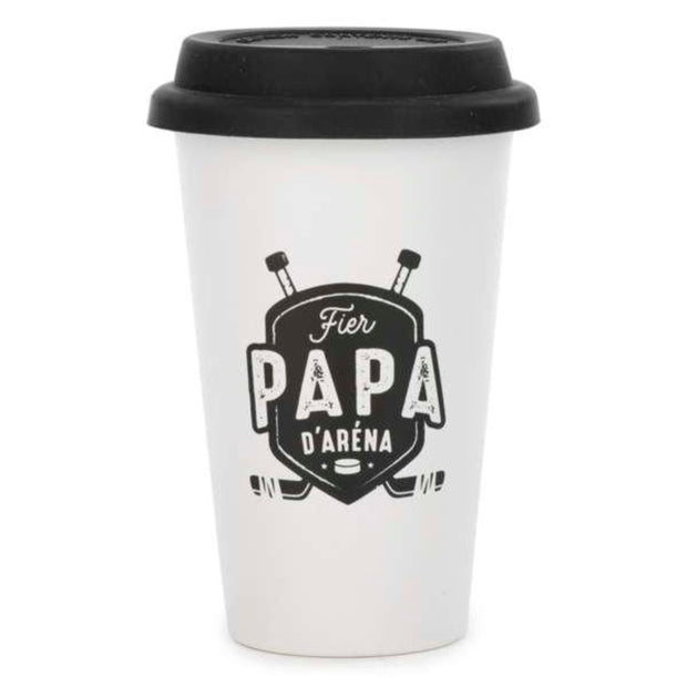 Tasse de voyage Fier papa d'aréna