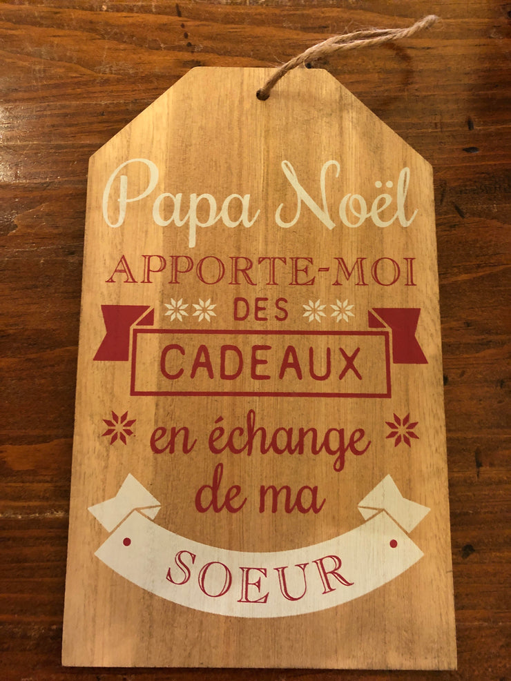 Affiche Papa Noël Soeur