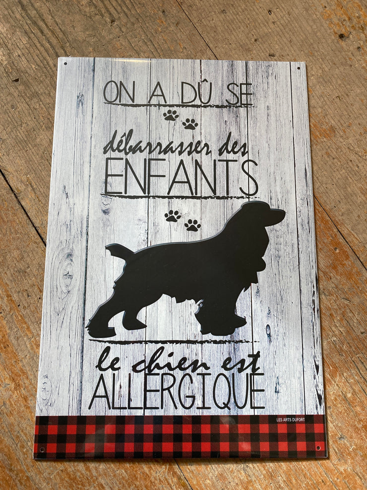 Affiche Chien Allergique