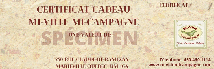 Certificat Cadeau 45$