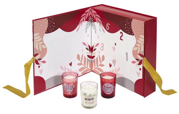 Coffret de 5 bougies Maman En Or