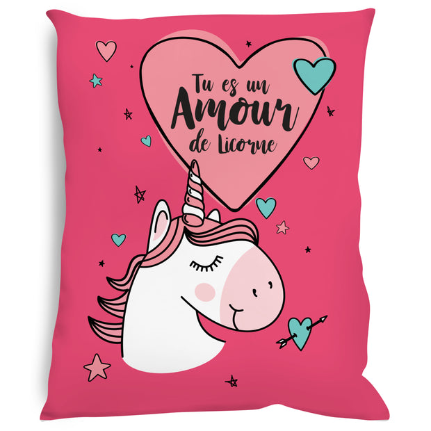 Coussin Licorne Tu es une amour de licorne