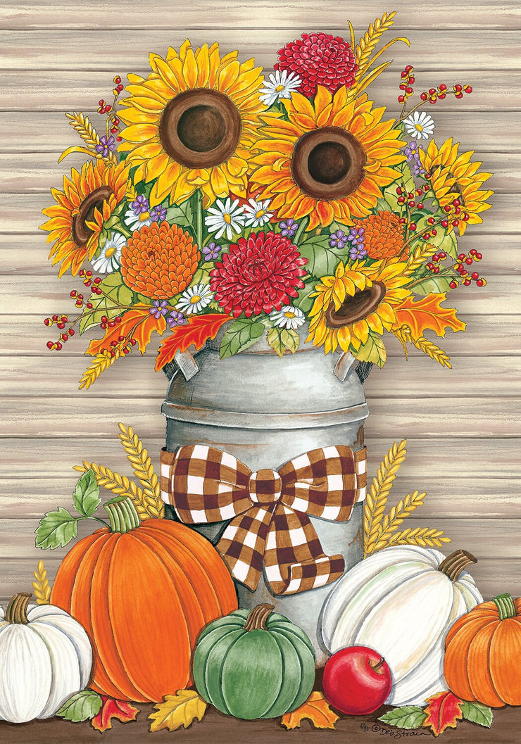 Drapeau citrouilles et tournesols petit