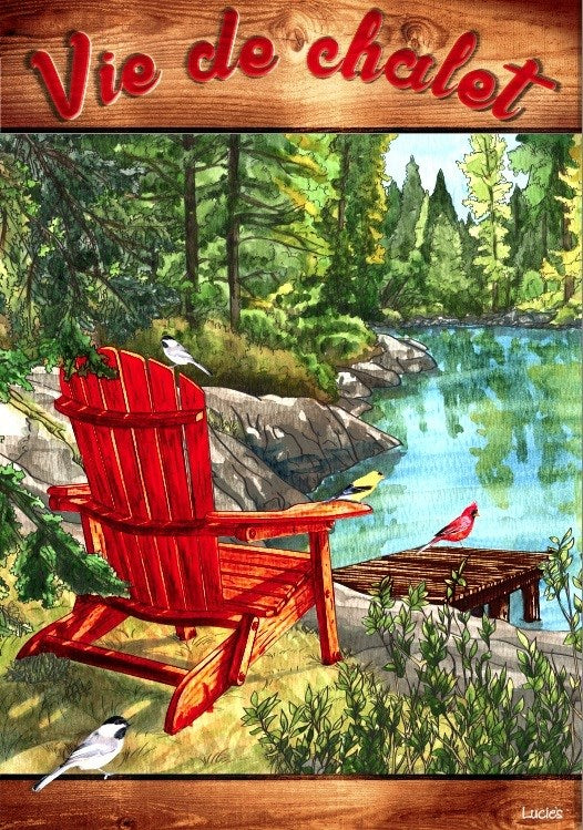 Drapeau Vie De Chalet 28x40