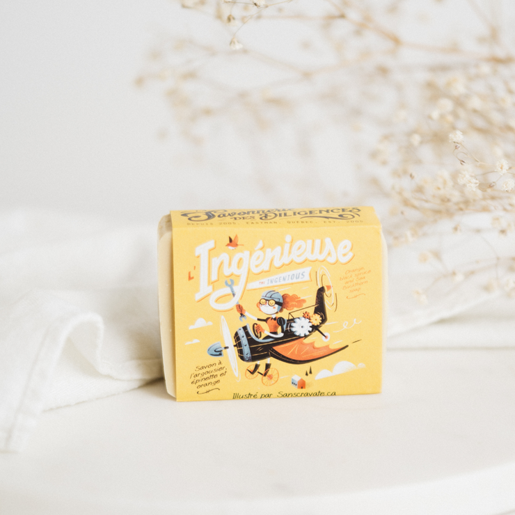 Savon L'Ingénieuse argousier, épinette et orange