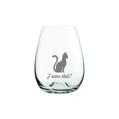 Verre J'aime Chat