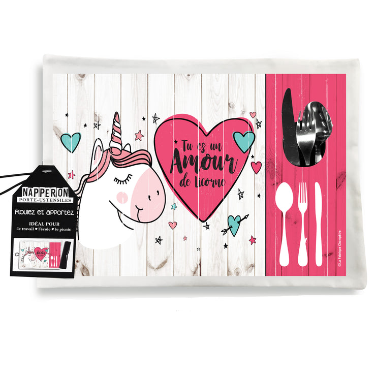 Napperon Tu es un amour de licorne