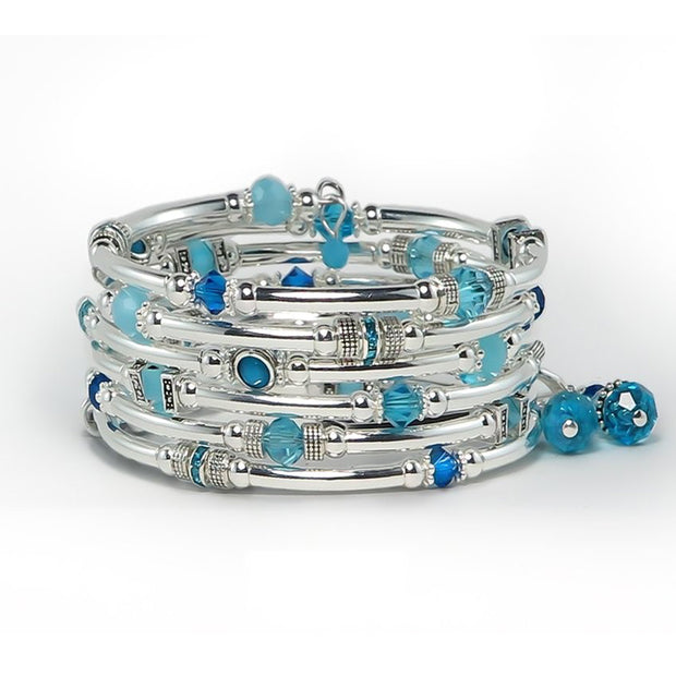 Ensemble bracelet serpentin petites pierres Marie-France Carrière