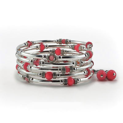 Ensemble bracelet serpentin Saumon Marie-France Carrière