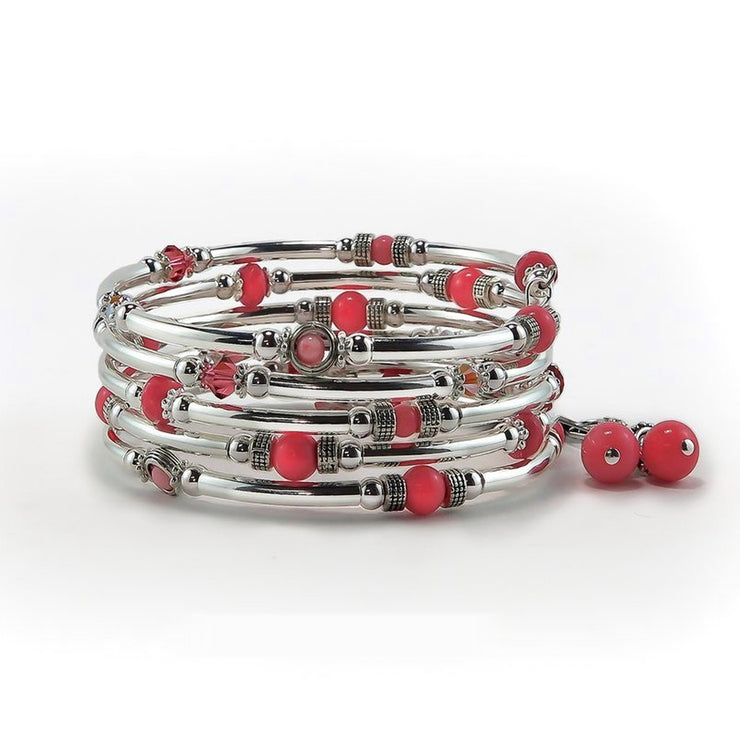 Ensemble bracelet serpentin Saumon Marie-France Carrière