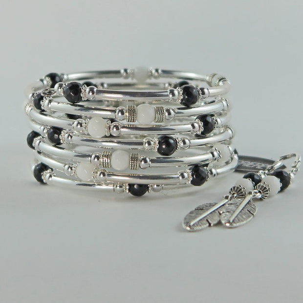 Ensemble bracelet serpentin petites pierres Marie-France Carrière