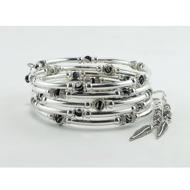 Ensemble bracelet serpentin petites pierres Marie-France Carrière