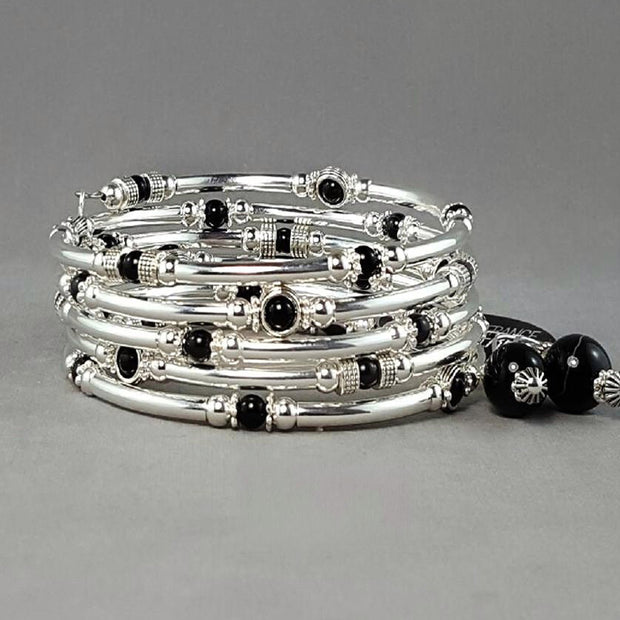 Ensemble bracelet serpentin petites pierres Marie-France Carrière