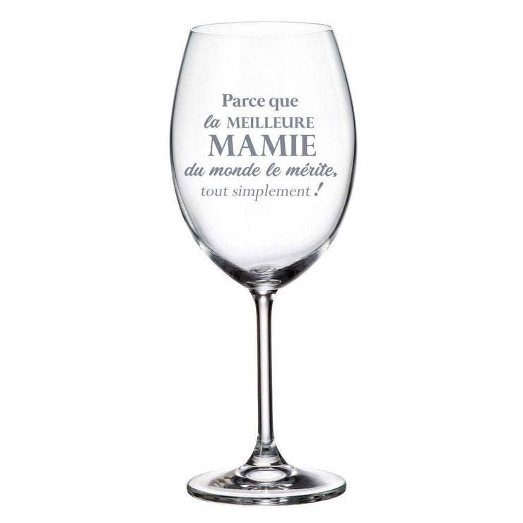 Verre de vin Parce Que La Meilleure Mamie