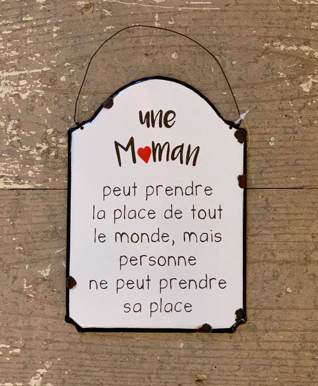 Plaque Métal Maman