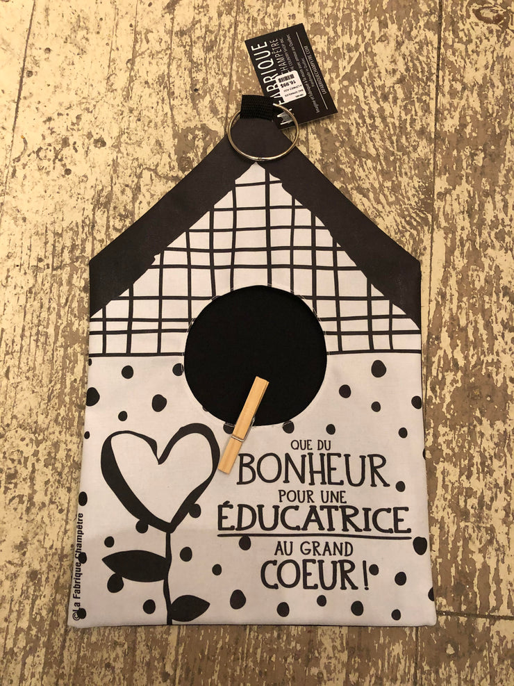 Sac Pour Épingles Que Du Bonheur Pour Une Éducatrice