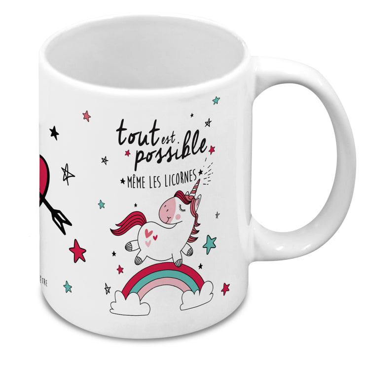 Tasse Tout est possible, même les licornes