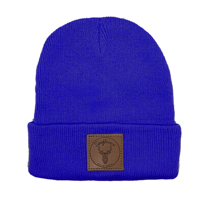 Tuque à rebord en lainage Bleu