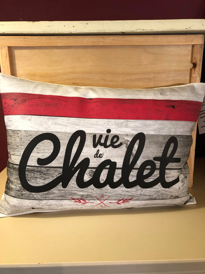 Coussin Vie De Chalet Gris