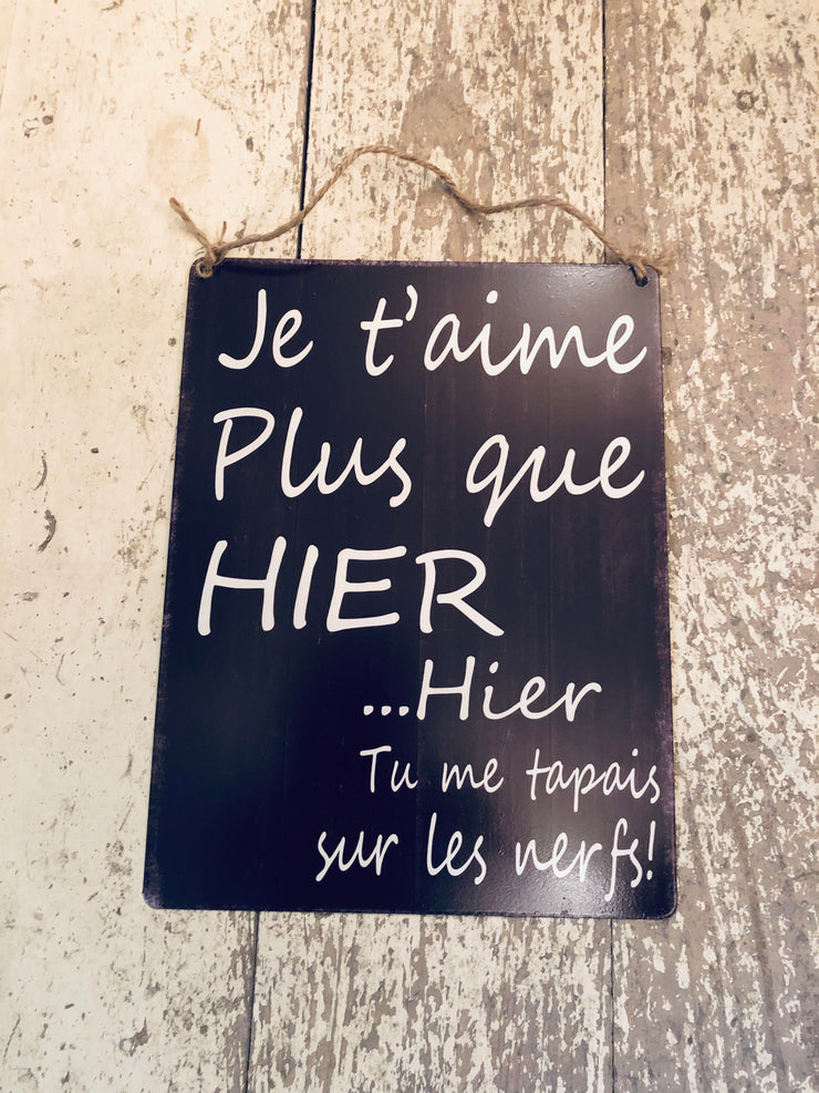 Affiche Je T'aime Plus Que Hier