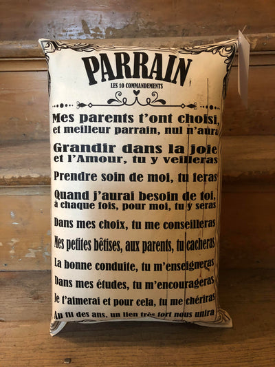 Coussin Parrain