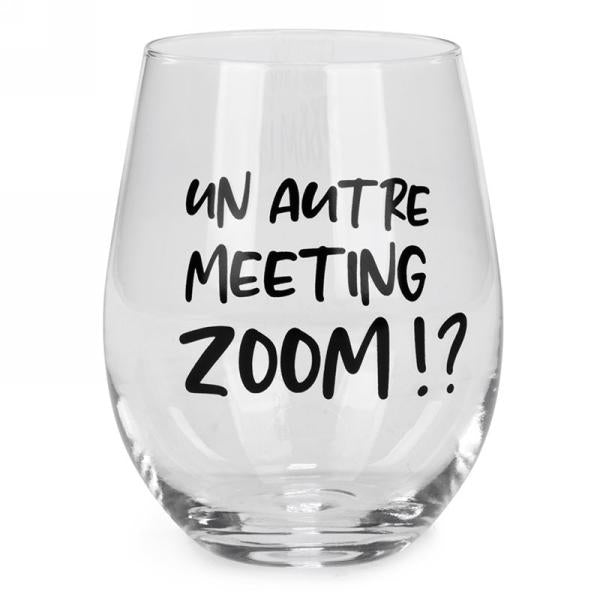 Verre vin Meeting Zoom